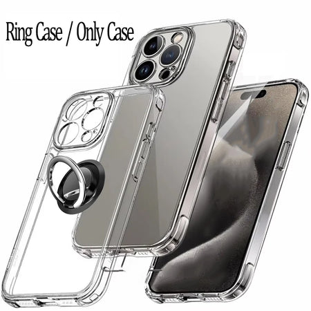 For Iphone 17 16 15 Pro Max Phone Case for Iphone 16 15 14 13 Mini 12 11 Pro Transparent Case Iphone16 plus Cover